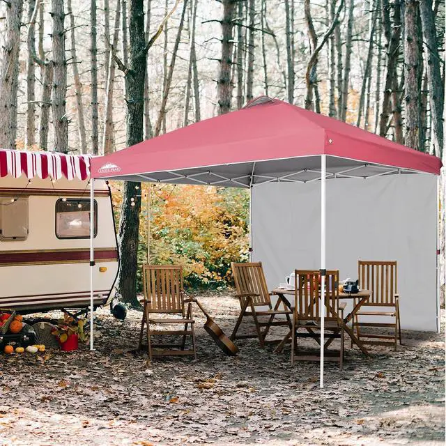 Alt view image 5 of 7 - Sunwall/Sidewall for 10x10 Straight Leg Canopy only, 1 Sidewall, Peach Pink