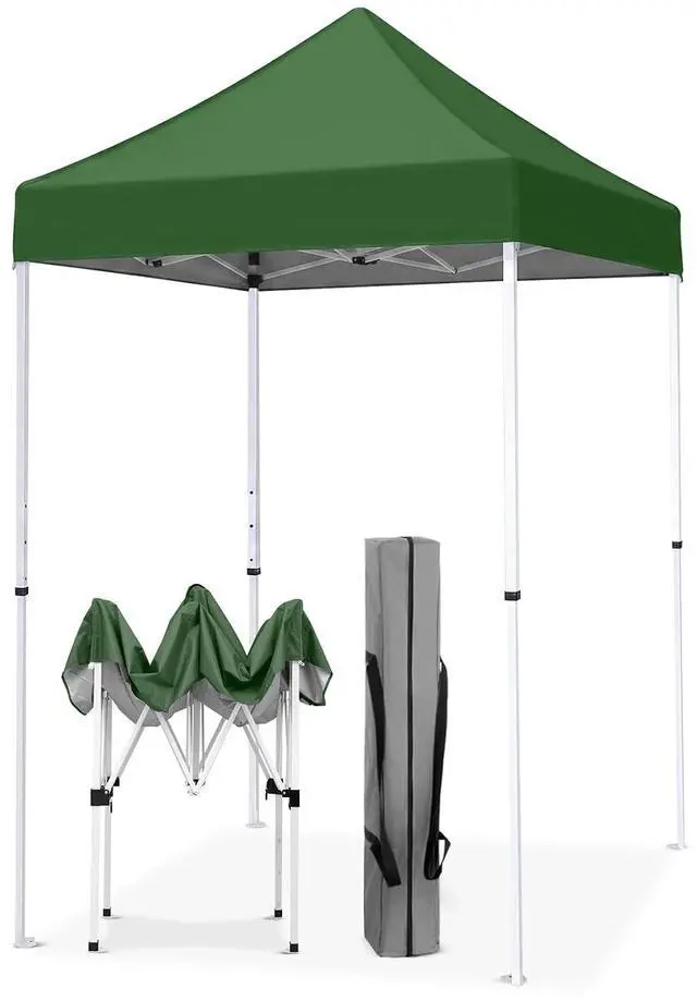 Main image of 5x5 Pop Up Canopy Tent Instant Outdoor Canopy Easy Set-up Straight Leg Folding Shelter, Green