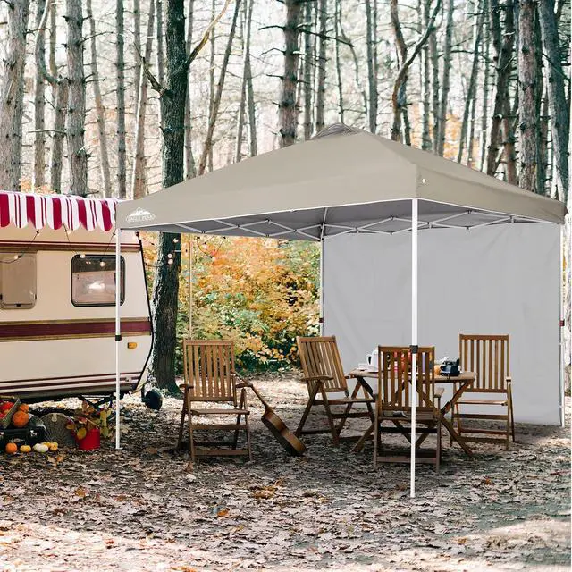 Alt view image 5 of 7 - Sunwall/Sidewall for 10x10 Straight Leg Canopy only, 1 Sidewall, Light Beige