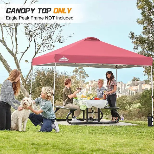 Alt view image 5 of 7 - Replacement Canopy Top for Eagle Peak 10x10 Straight Leg Pop Up Canopy Frame Only, Canopy Cover with Air Vent, UPF 50+, Frame NOT Included, Peach Pink