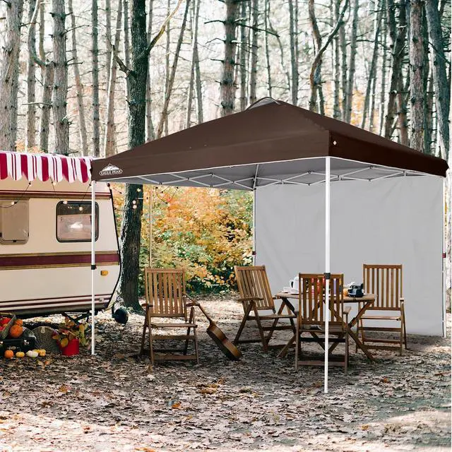Alt view image 5 of 7 - Sunwall/Sidewall for 10x10 Straight Leg Canopy only, 1 Sidewall, Brown