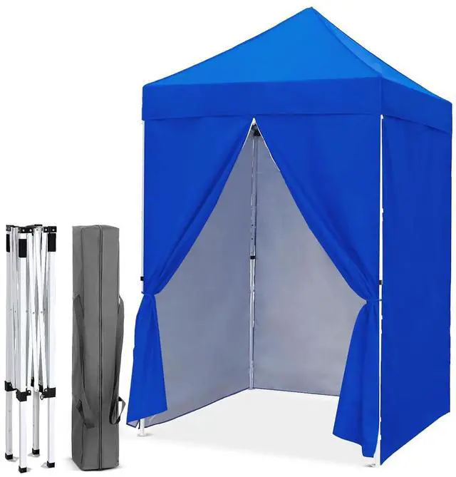 Main image of 5x5 Instant Canopy with 4-Side Wall Panels, Small Pop up Portable Canopy Tent with Carry Bag, Light Weight Sun Shelter for Sports, Camping and Beach, Blue