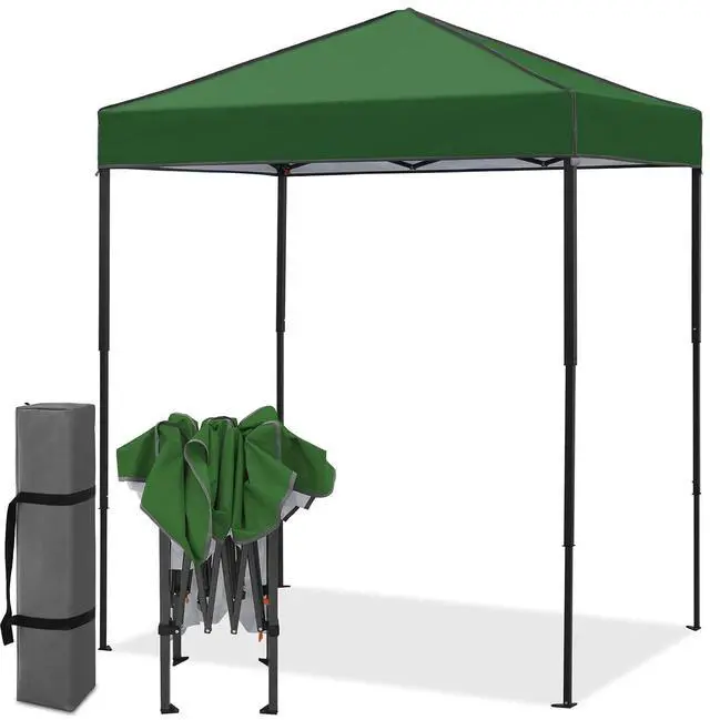 Main image of 6x4 Instant Pop Up Canopy Tent, Straight Leg Sun Shelter, Portable Canopy with Carry Bag for Camping, Beach & Sports, Green