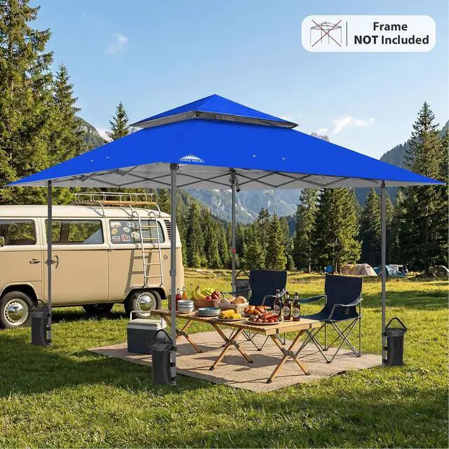 Alt view image 5 of 7 - Replacement Canopy Top for Eagle Peak 13x13 Straight Leg Pop Up Canopy Frame Only, Canopy Cover with Two Tier Air Vent, UPF 50+, Frame NOT Included, Blue