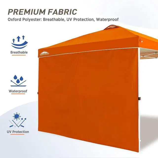 Alt view image 3 of 7 - Sunwall/Sidewall for 10x10 Straight Leg Canopy only, 1 Sidewall, Orange