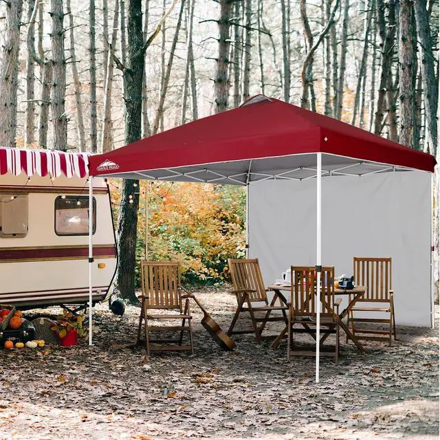 Alt view image 5 of 7 - Sunwall/Sidewall for 10x10 Straight Leg Canopy only, 1 Sidewall, Burgundy