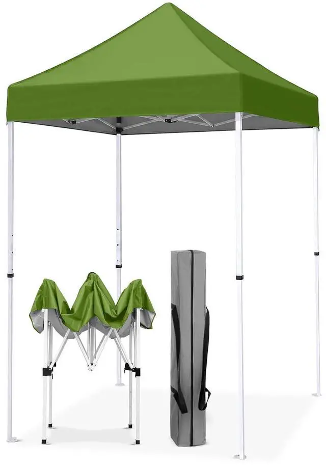 Main image of 5x5 Pop Up Canopy Tent Instant Outdoor Canopy Easy Set-up Straight Leg Folding Shelter, Grass Green