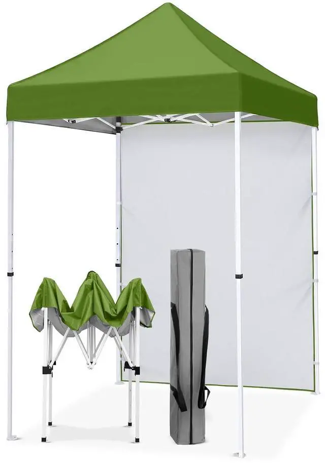 Main image of Pop up Canopy 5x5, Outdoor Portable Canopy Tent with One Removable Sunwall, Carry Bag Included, Grass Green