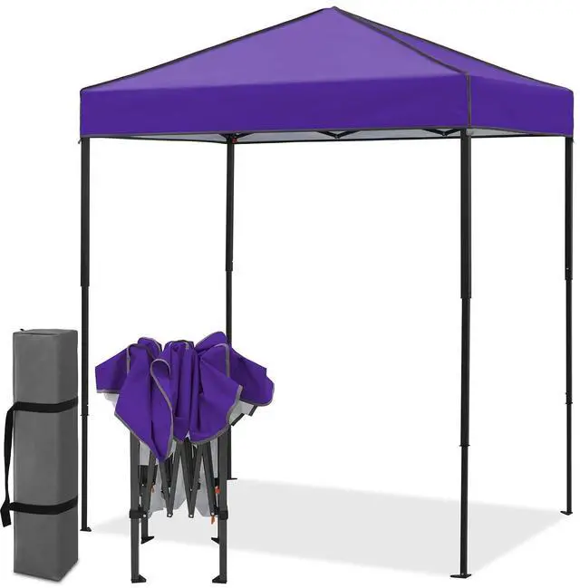 Main image of 6x4 Instant Pop Up Canopy Tent, Straight Leg Sun Shelter, Portable Canopy with Carry Bag for Camping, Beach & Sports, Purple
