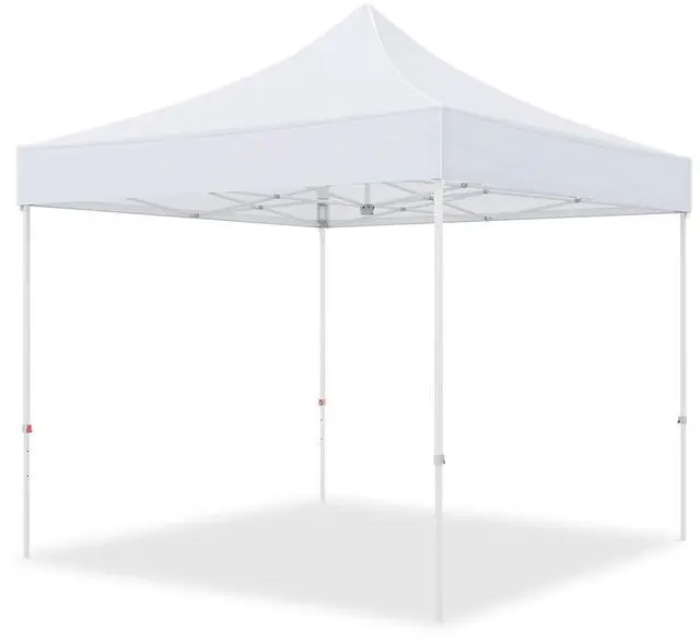 Main image of 10x10 Commercial Canopy with High Peak, Pop Up Canopy Tent with Reinforced Frame, Easy Setup for Vendor Events, Markets, and Tradeshows, White