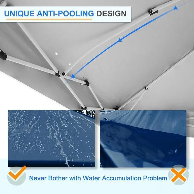 Alt view image 4 of 7 - Commercial Canopy 12x12 Pop Up Canopy Tent with 1 Sidewall, Easy Setup Heavy Duty Instant Event Shelter for Vendors & Markets, Outdoor Sun Shade, Dark Blue
