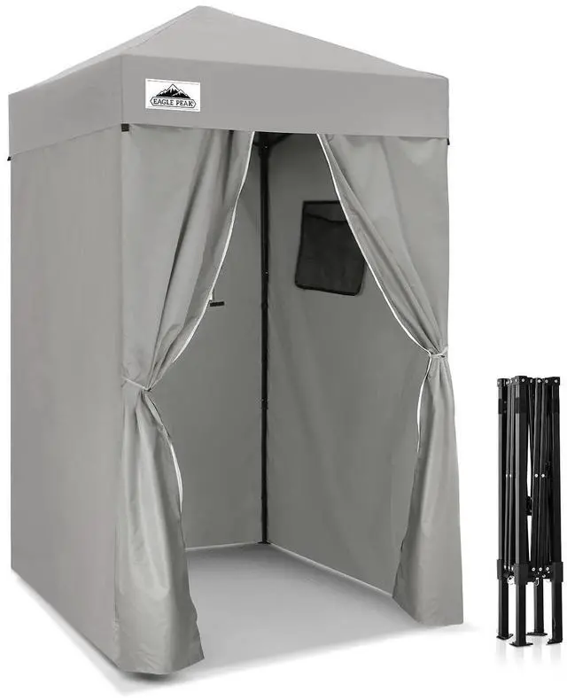 Main image of Flex Ultra Compact 4x4 Pop-up Canopy, Sun Shelter, Changing Room, Portable Privacy Canopy Cabana for Pool, Fashion Photoshoots, or Camping, Gray