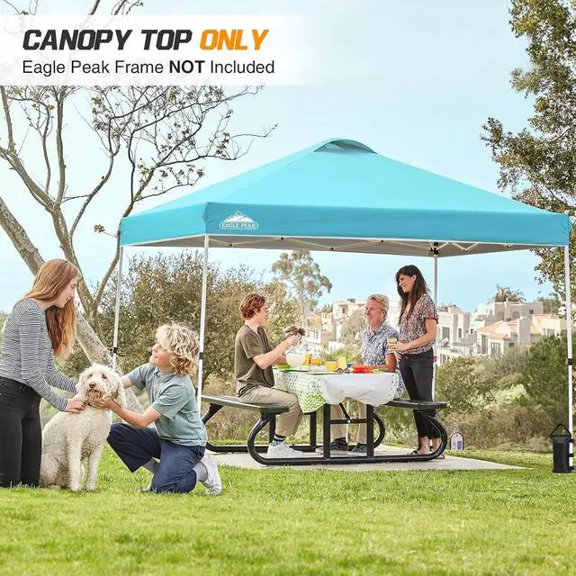 Alt view image 5 of 7 - Replacement Canopy Top for Eagle Peak 10x10 Straight Leg Pop Up Canopy Frame Only, Canopy Cover with Air Vent, UPF 50+, Frame NOT Included, Light Blue