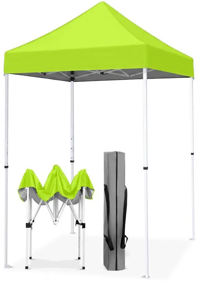 Main image of 5x5 Pop Up Canopy Tent Instant Outdoor Canopy Easy Set-up Straight Leg Folding Shelter, Neon Green