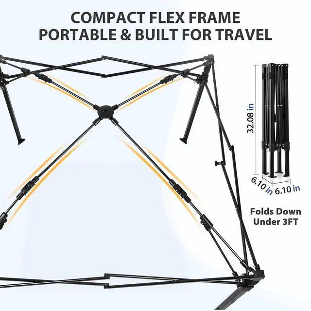 Alt view image 7 of 7 - Flex Ultra Compact 4x4 Pop-up Canopy, Sun Shelter, Changing Room, Portable Privacy Canopy Cabana for Pool, Fashion Photoshoots, or Camping, Gray
