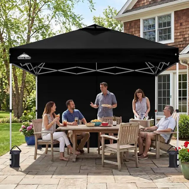 Alt view image 7 of 7 - 10x10 Commercial Pop Up Canopy Tent, Black