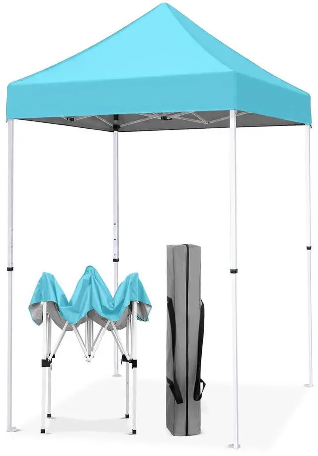 Main image of 5x5 Pop Up Canopy Tent Instant Outdoor Canopy Easy Set-up Straight Leg Folding Shelter, Light Blue