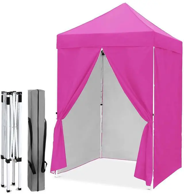 Main image of 5x5 Instant Canopy with 4-Side Wall Panels, Small Pop up Portable Canopy Tent with Carry Bag, Light Weight Sun Shelter for Sports, Camping and Beach, Pink