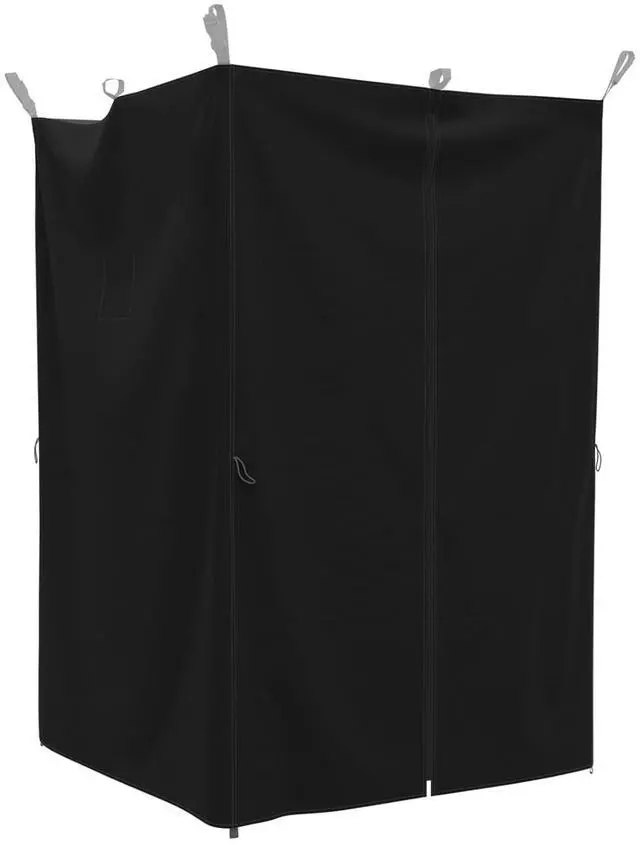 Main image of Portable Privacy Tent Changing Room for Pop Up Canopy Fits Canopies with Cross Bars Outdoor Hanging Privacy Curtain 55.1" L x 55.1" W x 80.7" H, Black