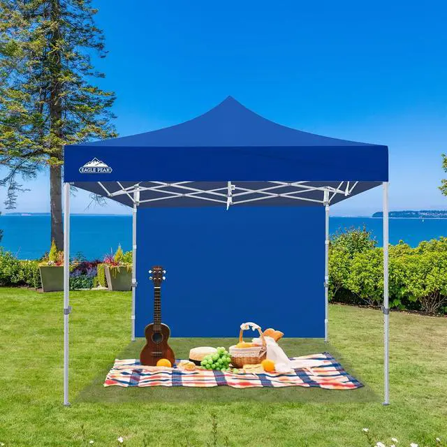 Alt view image 4 of 7 - Wall Panel/Sunwall for 10x10 Heavy-Duty Commercial Canopy Tent, Replacement Sidewall for Marketplace Sun Shelter, 1 Sidewall Only, Blue
