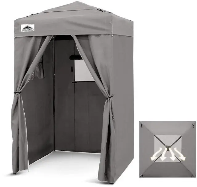 Main image of Flex Ultra Compact 4x4 Pop-up Canopy Tent with Vented Top, Sun Shelter, Fast Set Up Changing Room, Portable Privacy Canopy for Camping, Photoshoots, and More (Gray)