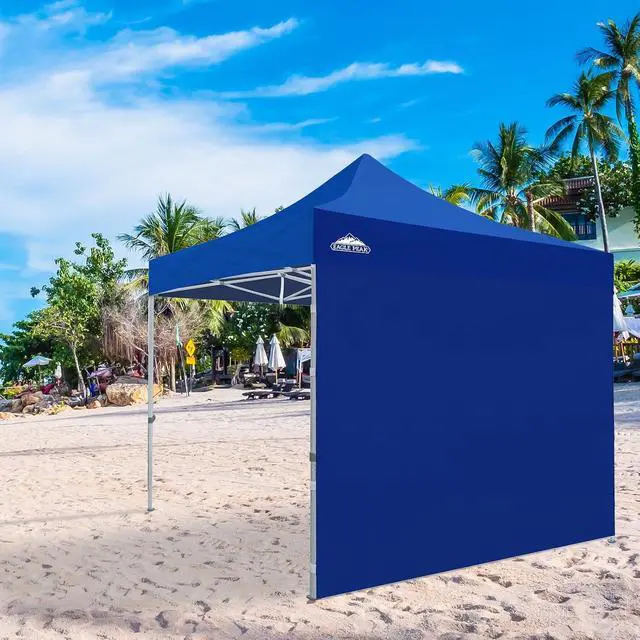 Alt view image 7 of 7 - Wall Panel/Sunwall for 10x10 Heavy-Duty Commercial Canopy Tent, Replacement Sidewall for Marketplace Sun Shelter, 1 Sidewall Only, Blue