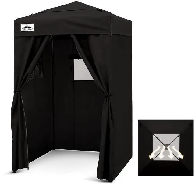 Main image of Flex Ultra Compact 4x4 Pop-up Canopy Tent with Vented Top, Sun Shelter, Fast Set Up Changing Room, Portable Privacy Canopy for Camping, Photoshoots, and More (Black)