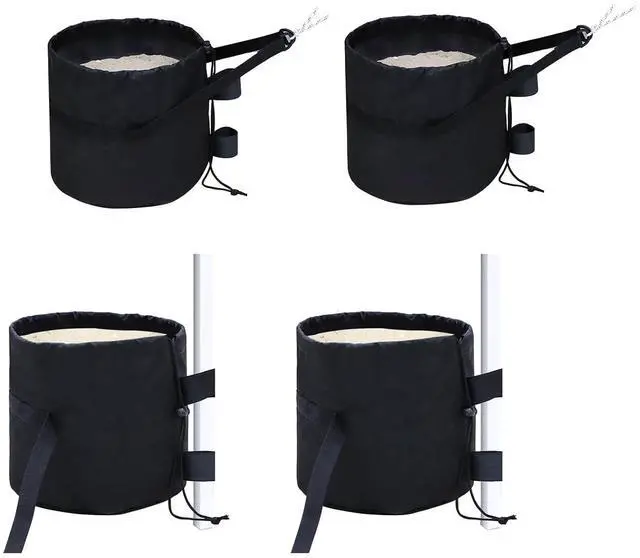 Main image of Pop up Canopy Tent Weight Bags 160 lbs Pack of 4, Gazebo Sand Bags 4pcs Per Set, Sand NOT Included, Black
