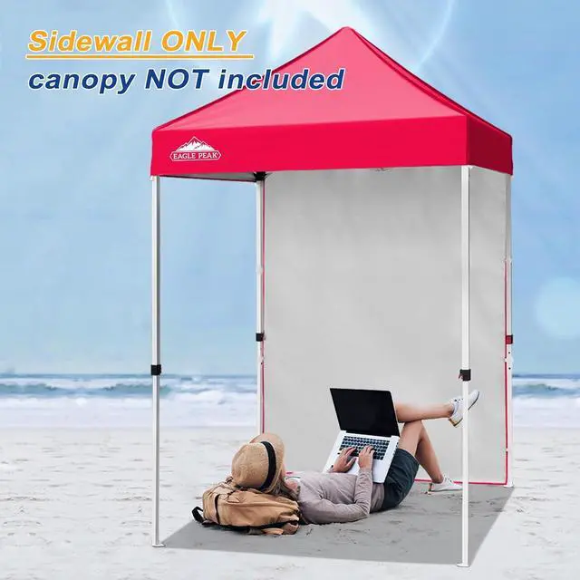 Alt view image 6 of 7 - Canopy Sidewall for 5x5 Pop Up Canopy Frame, Single Side Wall Panel Only (Fits 5x5 Straight Leg Frame, Canopy Top or Frame NOT Included), Red