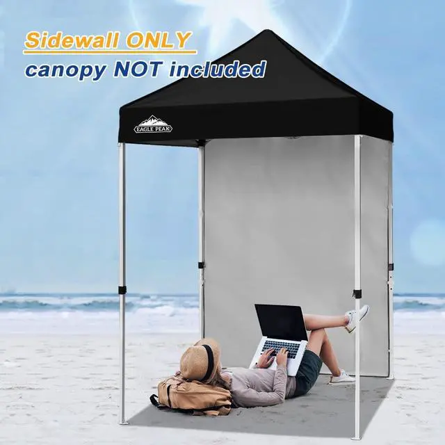 Alt view image 5 of 7 - Canopy Sidewall for 5x5 Pop Up Canopy Frame, Single Side Wall Panel Only (Fits 5x5 Straight Leg Frame, Canopy Top or Frame NOT Included), Black
