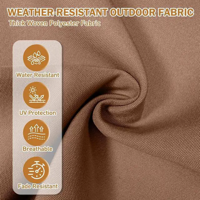 Alt view image 6 of 7 - High Back Adirondack Chair Cushions, 5" Thick Non Slip Tufted Cushion for Outdoor Patio Rocking Chairs, 49x20x5 in, 2 Pack, Mocha