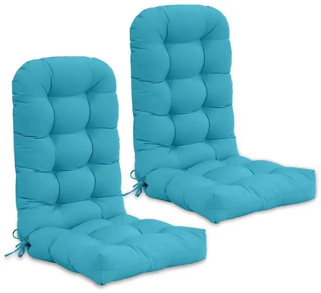 Main image of High Back Adirondack Chair Cushions, 5" Thick Non Slip Tufted Cushion for Outdoor Patio Rocking Chairs, 49x20x5 in, 2 Pack, Blue