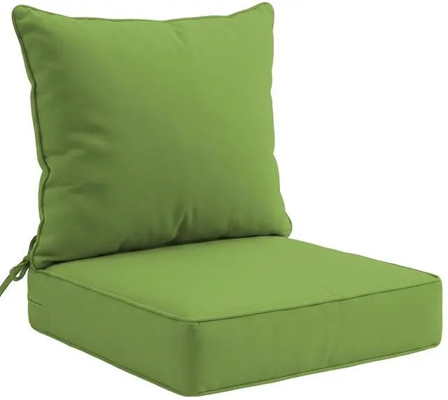 Main image of Outdoor Deep Seat Patio Seat Cushion Set, 25 x 25 x 5 inch, 2-Piece Back Chair Cushion, 1 Pack, Green