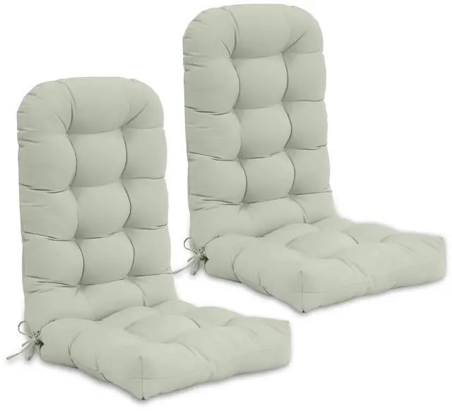 Main image of High Back Adirondack Chair Cushions, 5" Thick Non Slip Tufted Cushion for Outdoor Patio Rocking Chairs, 49x20x5 in, 2 Pack, Sage Green