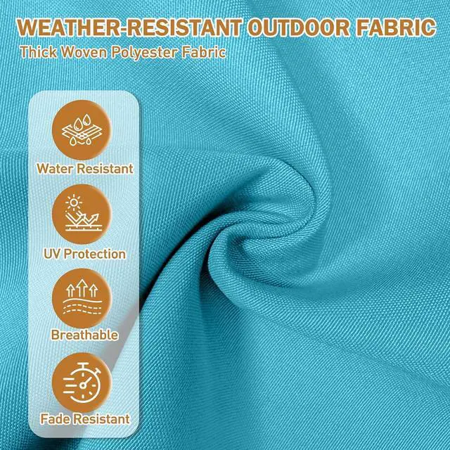 Alt view image 6 of 7 - High Back Adirondack Chair Cushions, 5" Thick Non Slip Tufted Cushion for Outdoor Patio Rocking Chairs, 49x20x5 in, 2 Pack, Blue