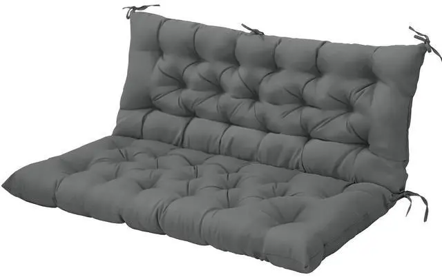 Main image of Outdoor Porch Swing Cushion, 2-3 Seater Patio Bench Seat Cushion for Outdoor Furniture, 59"x43" (Gray)