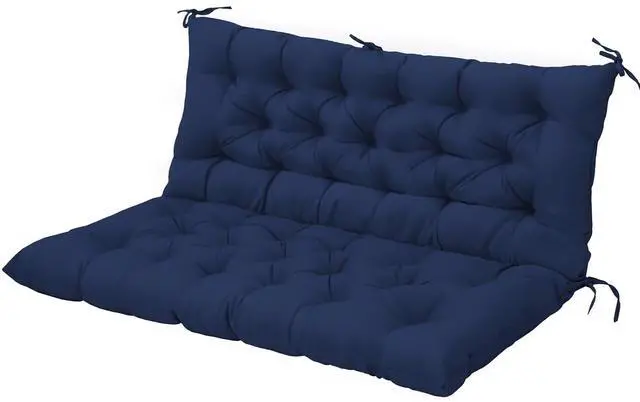 Main image of Outdoor Porch Swing Cushion, 2-3 Seater Patio Bench Seat Cushion for Outdoor Furniture, 59"x43" (Dark Blue)