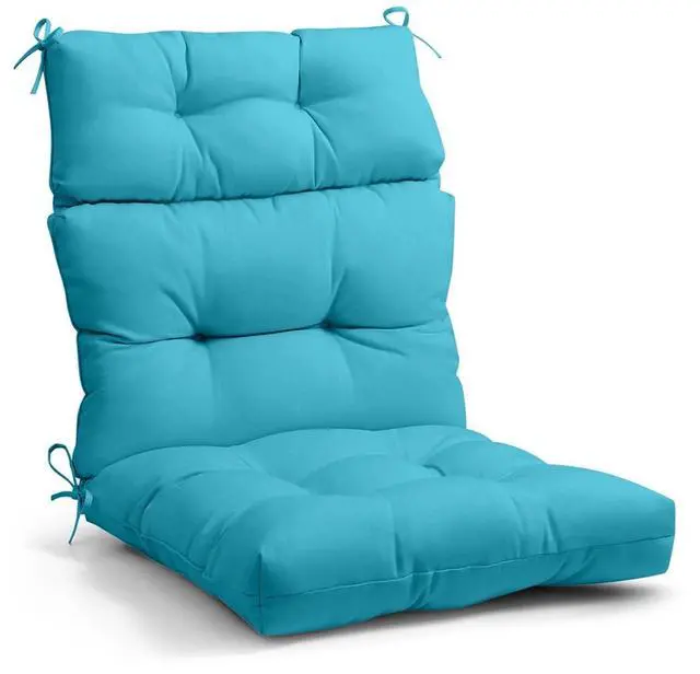 Main image of Tufted Outdoor/Indoor High Back Patio Chair Cushion, 1 Pack, 46'' x 22'', Blue
