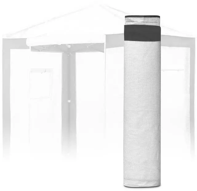 Main image of Replacement Cover for 6x4 Portable Pop up Greenhouse with Polyester Reinforced Corners, Front Roll-Up Zipper Entry Door and 2 Roll-Up Side Windows (Frame Not Included), Gray/White