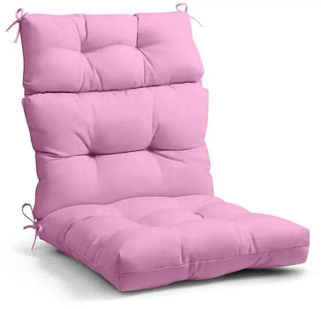 Main image of Tufted Outdoor/Indoor High Back Patio Chair Cushion, 1 Pack, 46'' x 22'', Pink