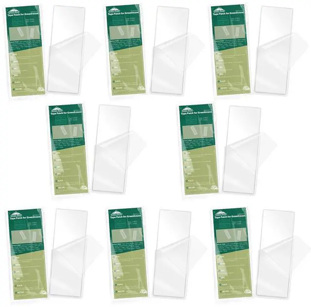 Main image of Greenhouse Repair Tape 4x10, Heavy Duty Clear Waterproof Patch Kit, Sealing Tape for Greenhouse Film, Tent, Awning, RV Roof Repair, 8 Pack, Clear
