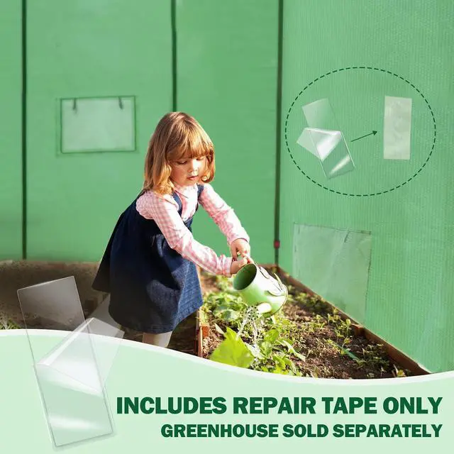 Alt view image 5 of 7 - Greenhouse Repair Tape 4x10, Heavy Duty Clear Waterproof Patch Kit, Sealing Tape for Greenhouse Film, Tent, Awning, RV Roof Repair, 4 Pack, Clear