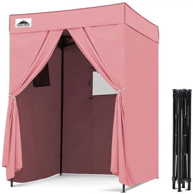 Main image of 5x5 Pop Up Changing Tent, Flat Top Changing Room, Pink | Portable, Privacy Tent, Pool Cabana, Dressing Room, Shower & Toilet Use, Opaque Fabric, Instant Setup, Photoshoots, Camping
