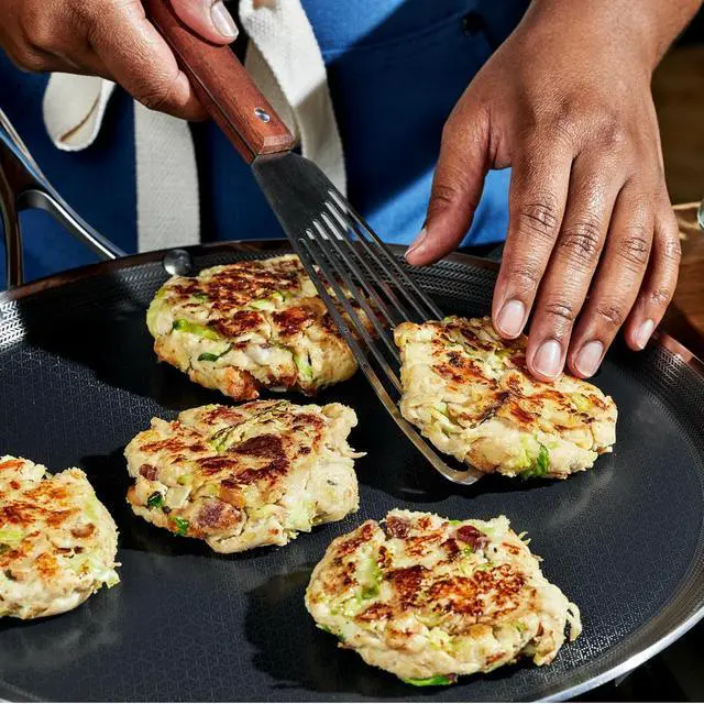Alt view image 2 of 7 - 13 Inch Hybrid Nonstick Griddle Pan for Stovetop, Stay-Cool Handle, Dishwasher and Oven Safe, Induction Ready, Compatible with All Cooktops