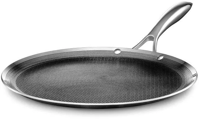 Main image of 12 Inch Hybrid Nonstick Griddle Pan for Stovetop, Stay-Cool Handle, Dishwasher and Oven Safe, Induction Ready, Compatible with All Cooktops