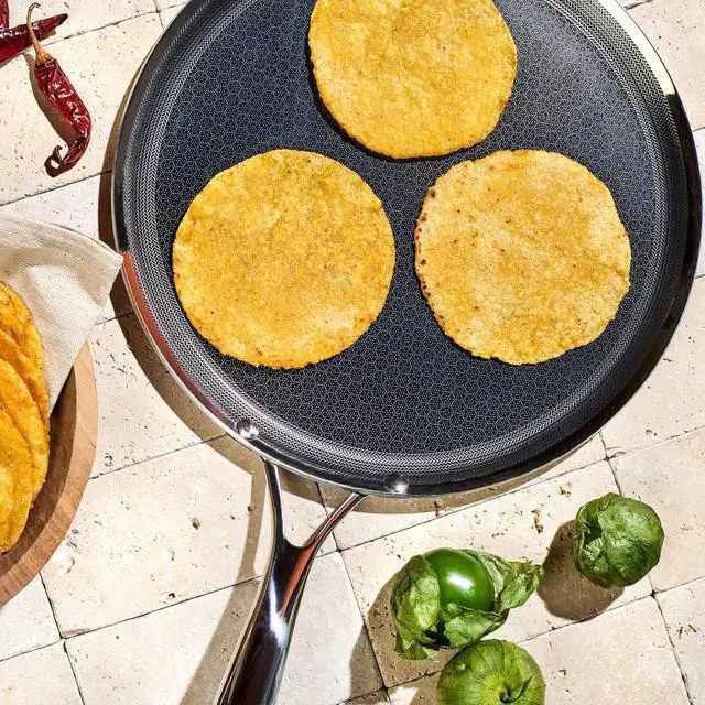 Alt view image 2 of 7 - 12 Inch Hybrid Nonstick Griddle Pan for Stovetop, Stay-Cool Handle, Dishwasher and Oven Safe, Induction Ready, Compatible with All Cooktops