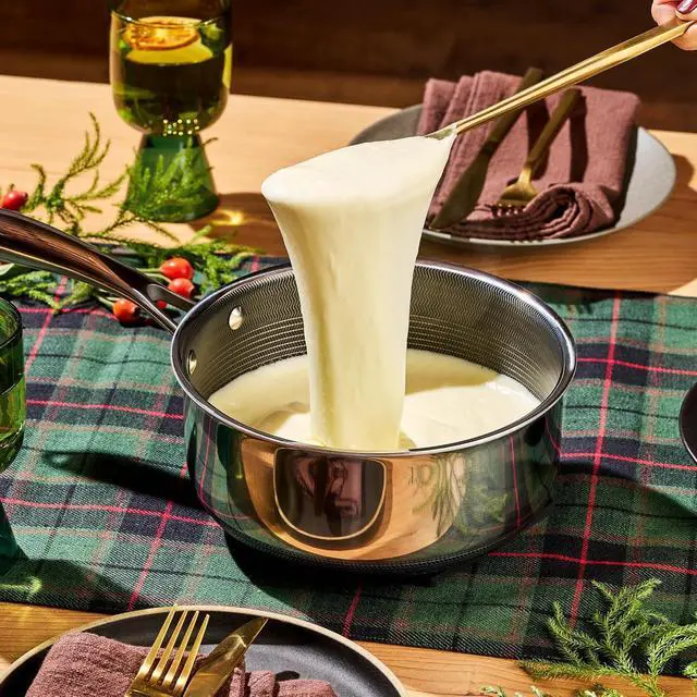 Alt view image 2 of 7 - 3 Quart Hybrid Nonstick Sauce Pan Pot with Lid, Stay-Cool Handle, Dishwasher Safe, Induction Ready, Compatible with All Cooktops