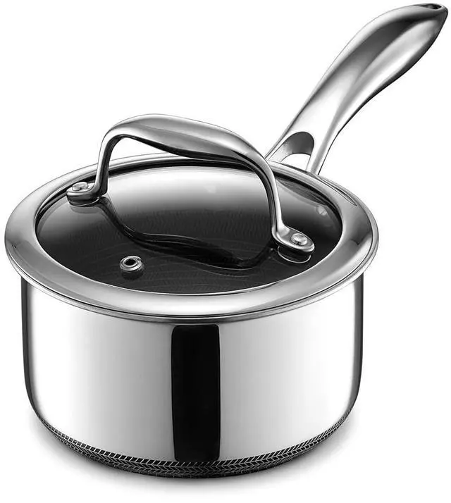 Main image of 1 Quart Hybrid Nonstick Sauce Pan Pot with Lid, Stay-Cool Handle, Dishwasher Safe, Induction Ready, Compatible with All Cooktops