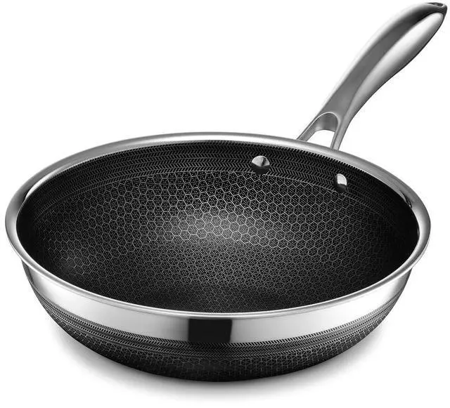 Main image of 10 Inch Hybrid Nonstick Wok, Stay-Cool Handle, Dishwasher and Oven Safe, Compatible with All Cooktops, Induction Ready