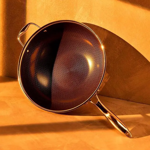 Alt view image 2 of 7 - 12 Inch Hybrid Nonstick Wok, Stay-Cool Handle, Dishwasher and Oven Safe, Compatible with All Cooktops, Induction Ready
